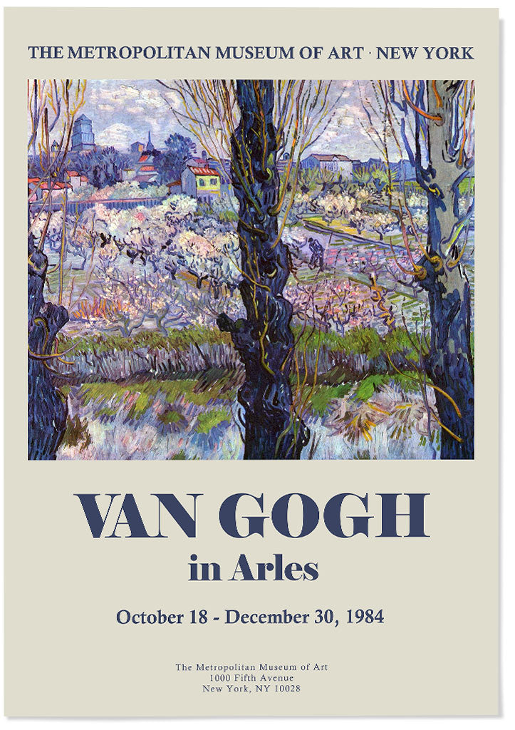 Vintage 1984 Vincent Van Gogh Met Museum Art Exhibition Poster Vintage 1984 Vincent Van Gogh Met Museum Art Exhibition Poster