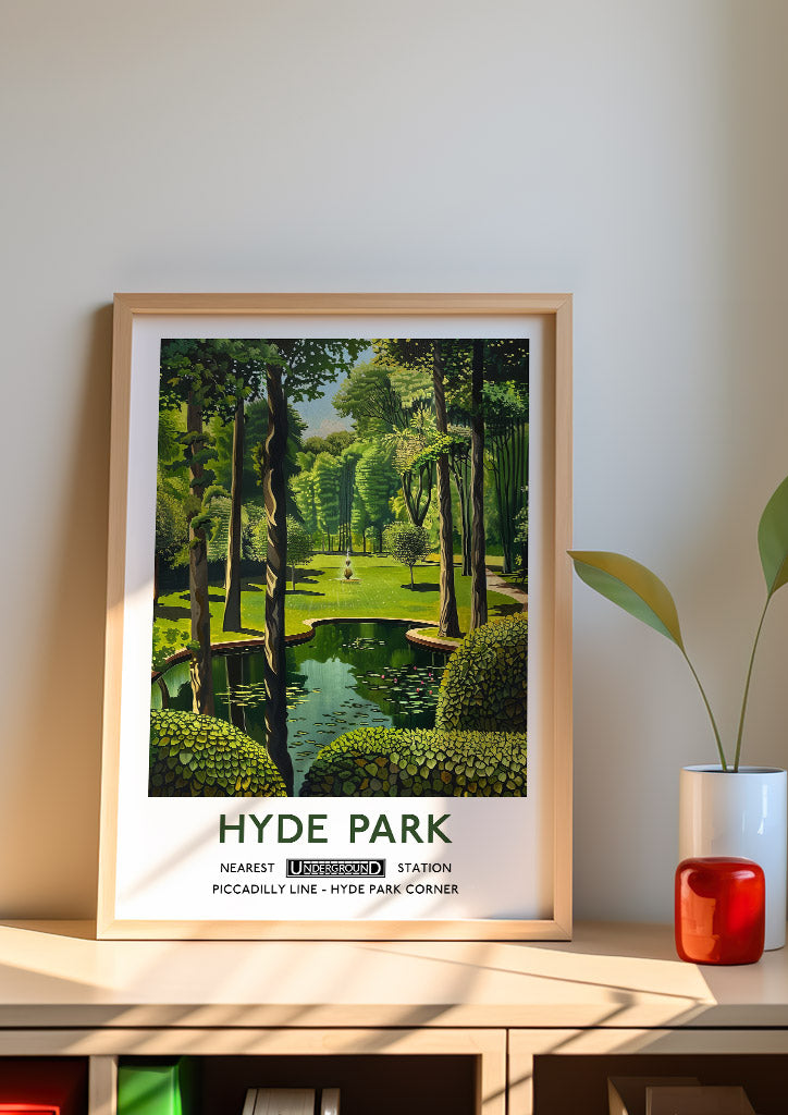 Hyde Park London Poster