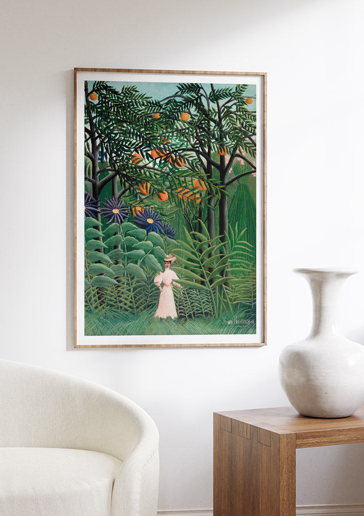 Henri Rousseau - Woman Walking in an Exotic Forest