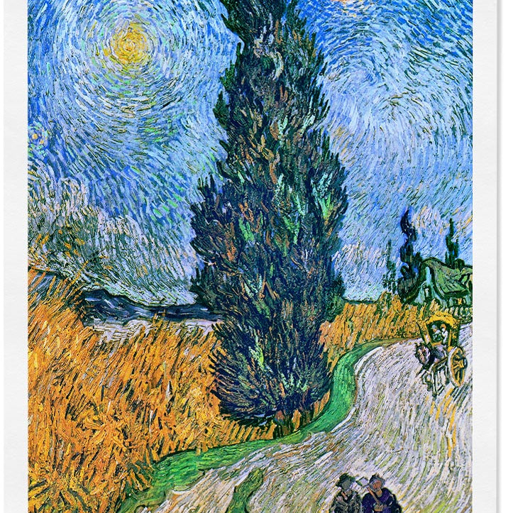 Vincent van Gogh Art Print - Road with Cypress and Star