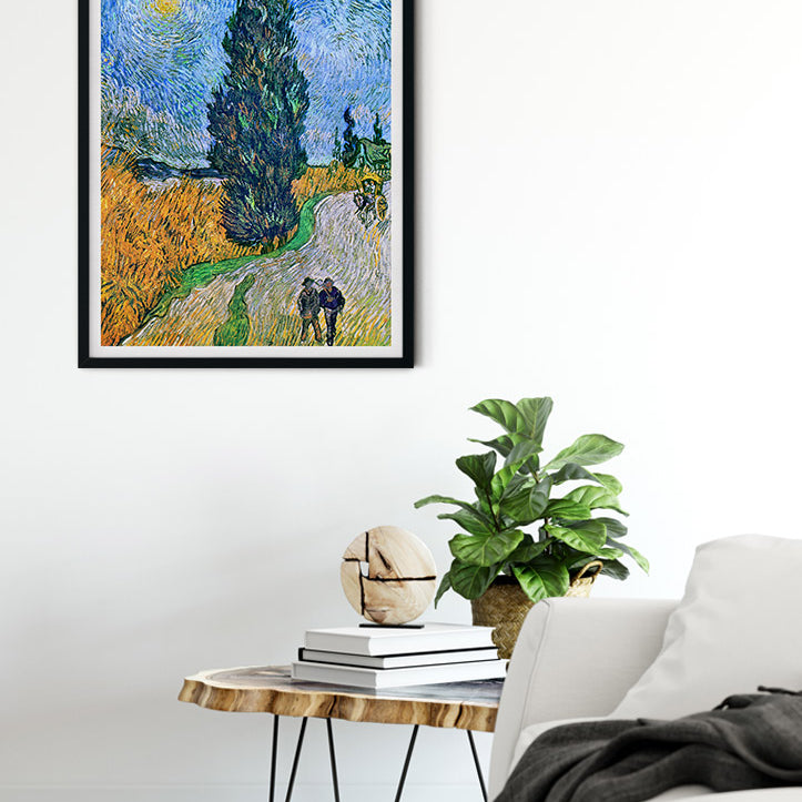 Vincent van Gogh Art Print - Road with Cypress and Star