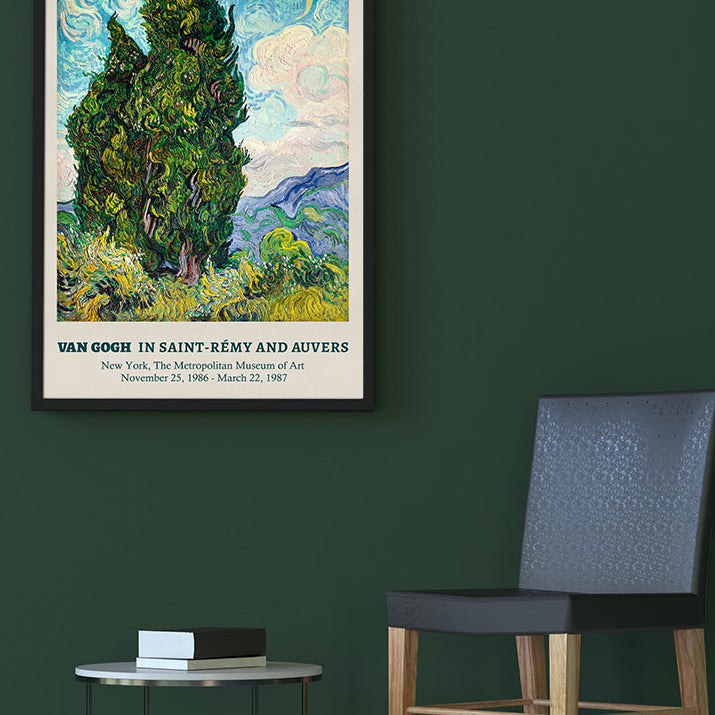 Vincent van Gogh Art Poster - Two Cypresses