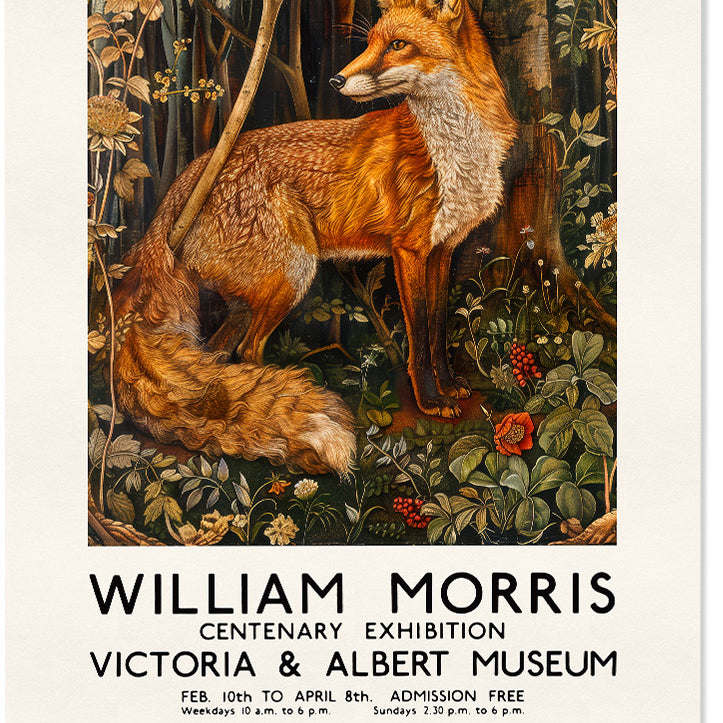 William Morris V&A Exhibition Poster - Fox