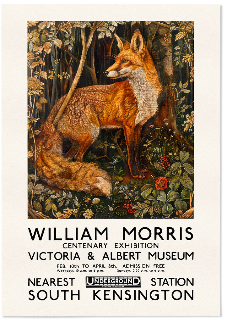 William Morris V&A Exhibition Poster - Fox