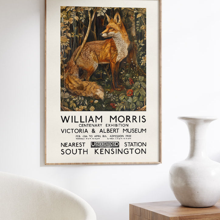 William Morris V&A Exhibition Poster - Fox