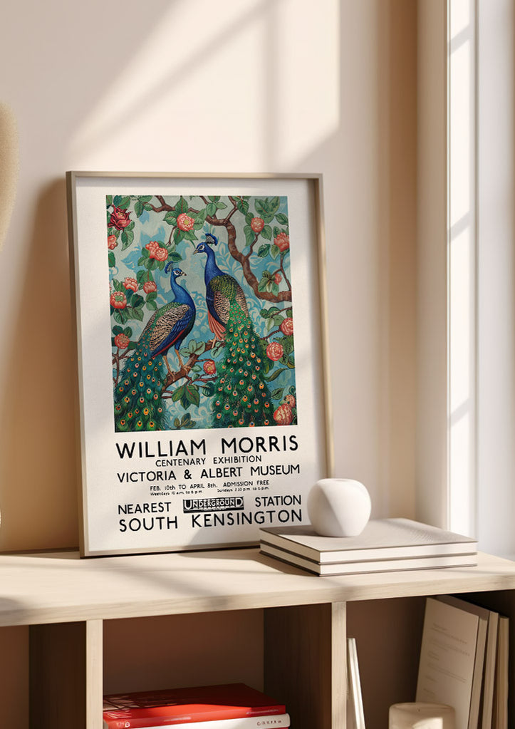 William Morris V&A Exhibition Poster - Peafowl
