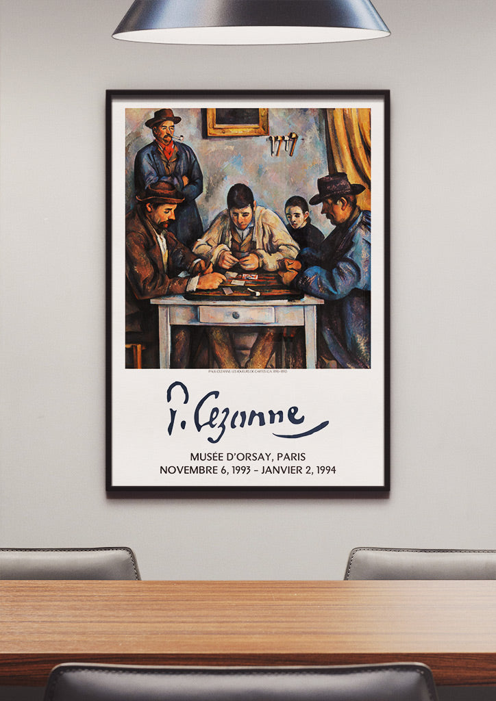 Paul Cezanne Exhibition Poster - Card Players