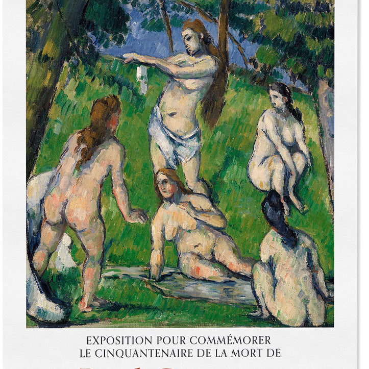 Cezanne Five Bathers art print, exhibition poster