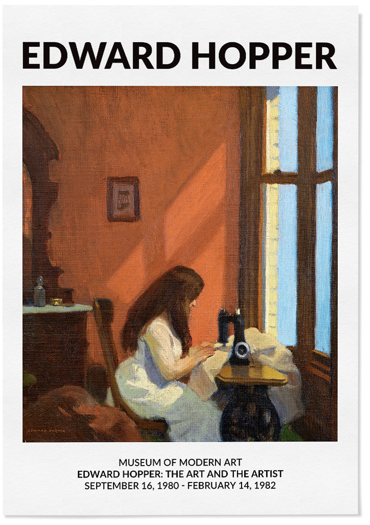 Edward Hopper poster Girl at the Sewing Machine, New York Interior