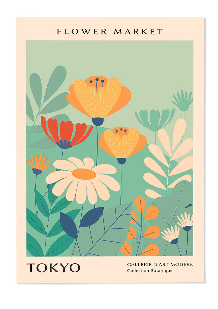 Tokyo Flower Market Poster