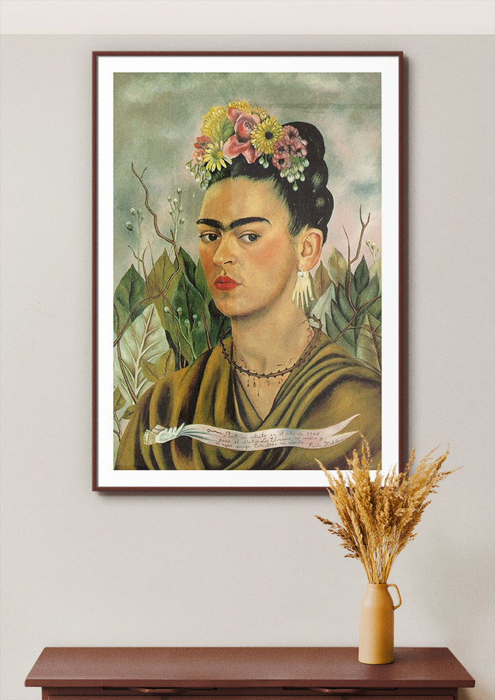 Frida Kahlo Self-Portrait with Thorn Necklace