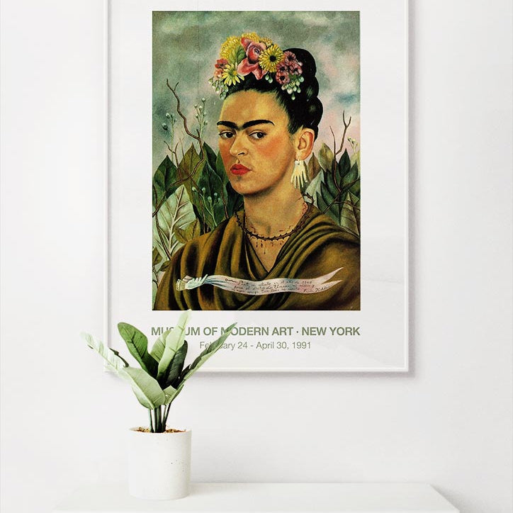 Frida Kahlo Print - Self Portrait Dedicated to Dr. EloesserFrida Kahlo Print - Self Portrait Dedicated to Dr. Eloesser