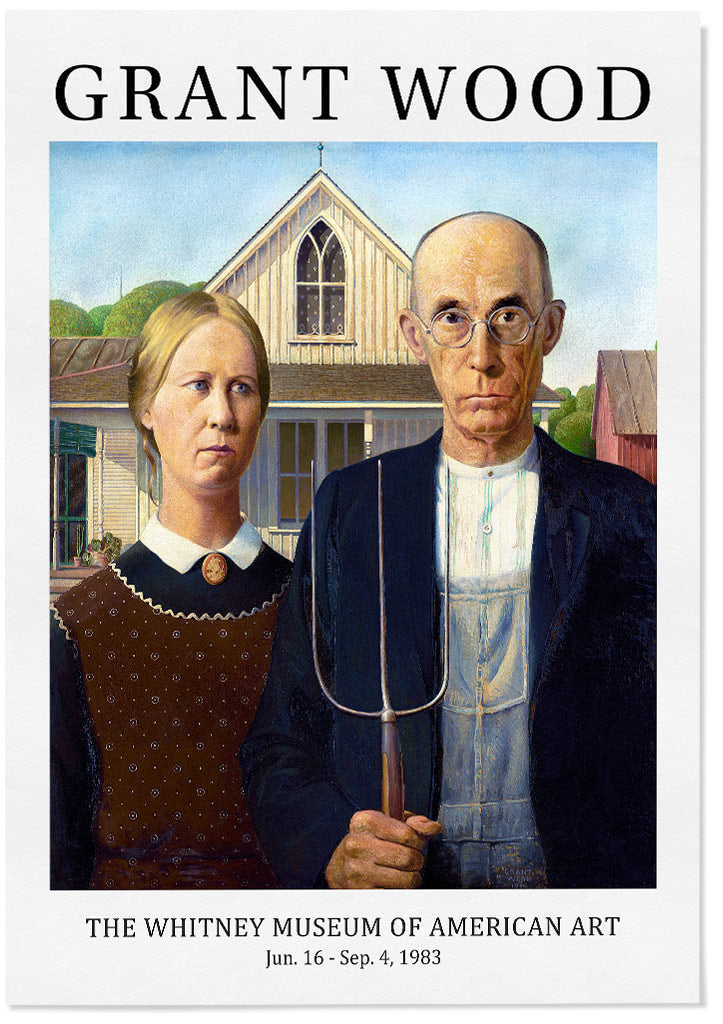 Grant Wood American Gothic Contemporary Art Exhibition Poster Posterist