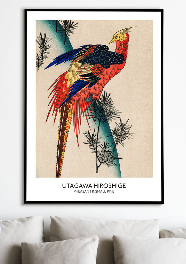 Utagawa Hiroshige Art Print - Pheasant & Small Pine