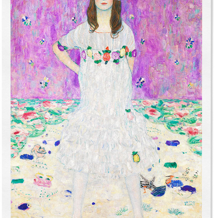 Gustav Klimt poster featuring his artwork 'Mada Primavesi' from 1912.