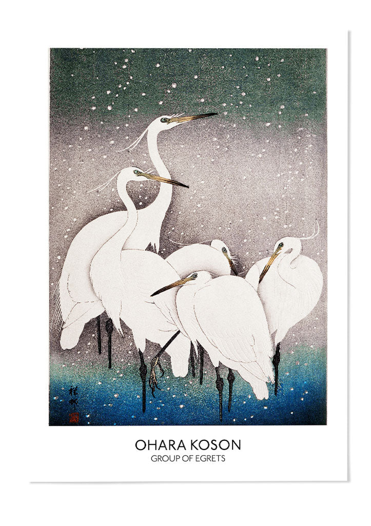 Egrets by Ohara Koson Art Print