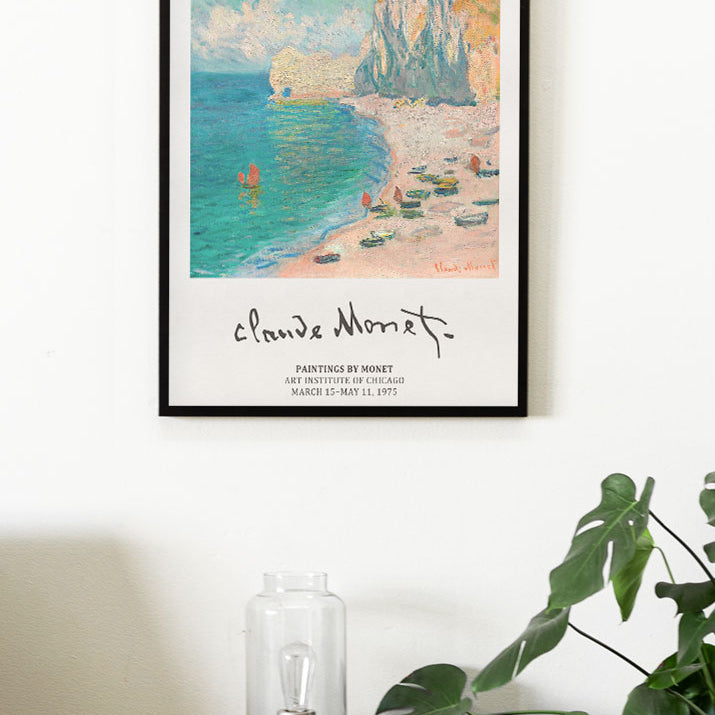 Claude Monet - Étretat, The Beach Exhibition Poster