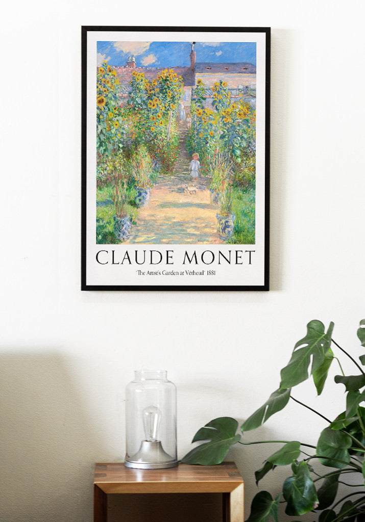 Monet Art Print - The Artist's Garden at Vétheuil