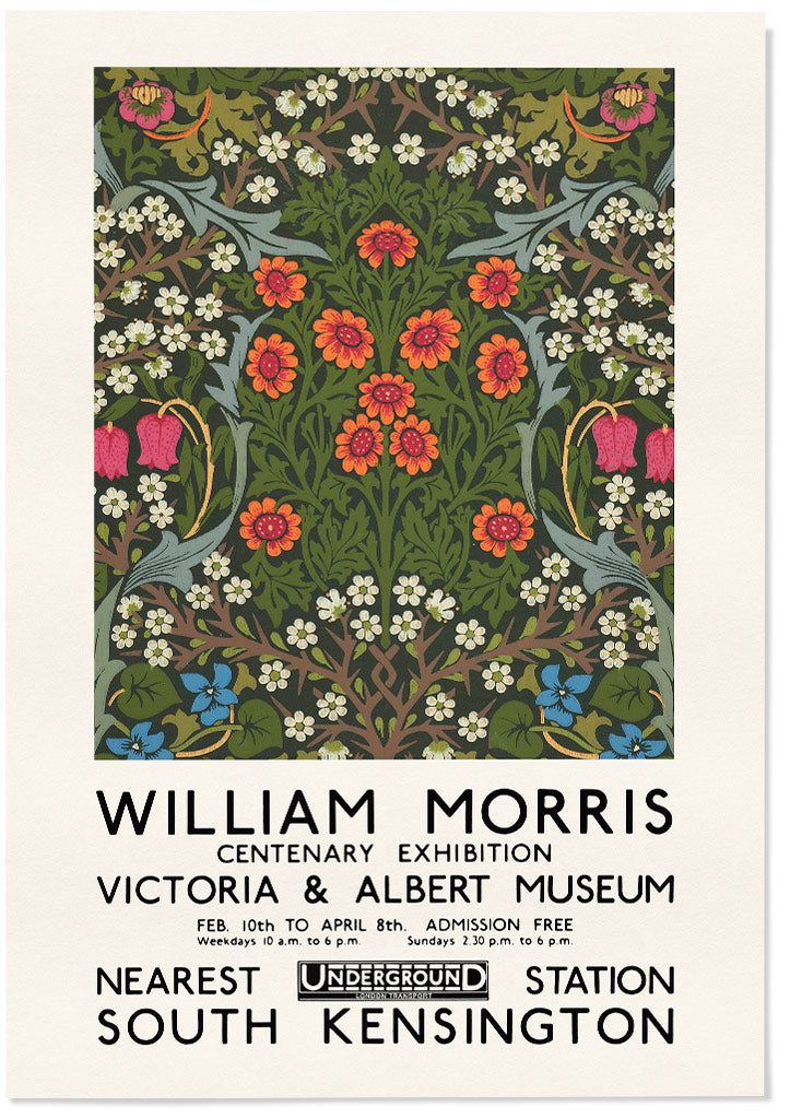 William Morris Exhibition Poster - Blackthorn