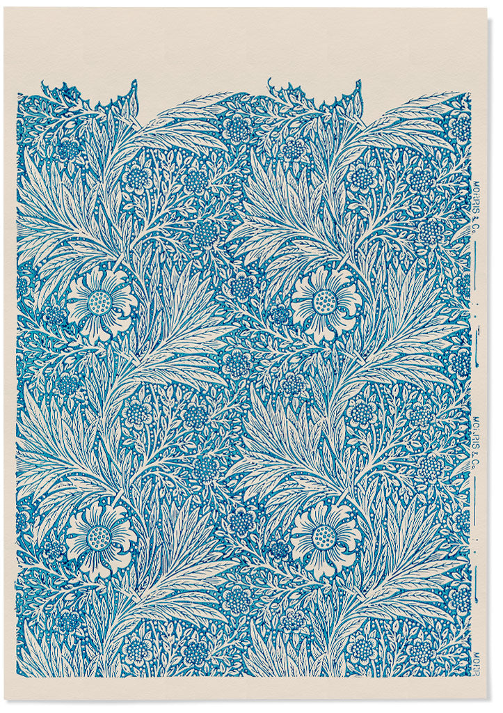William Morris - Blue Marigold Poster