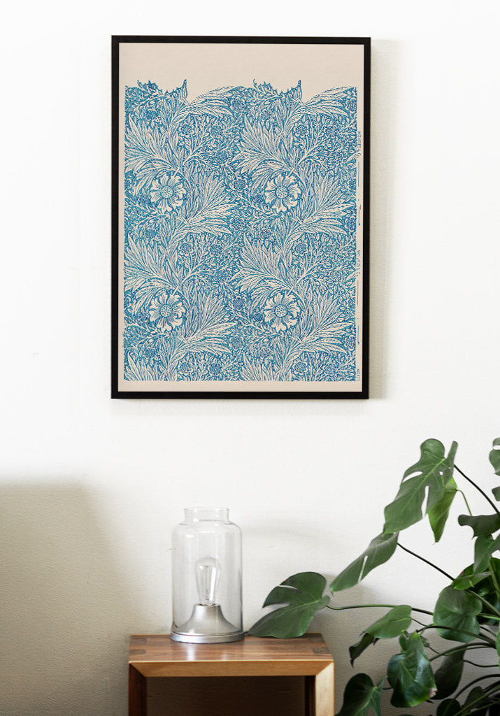 William Morris - Blue Marigold Poster