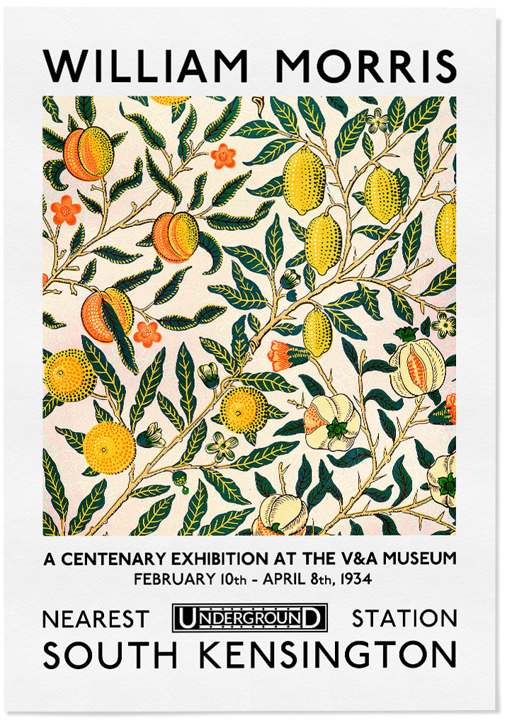 William Morris Exhibition Poster - Citrus Fruit