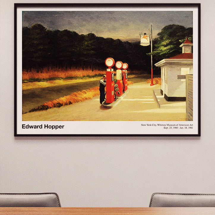 Edward Hopper Exhibition Poster - Gas