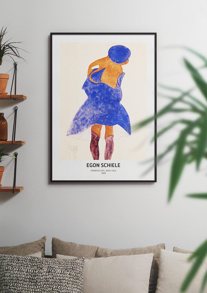 Egon Schiele Art Print - Standing Girl