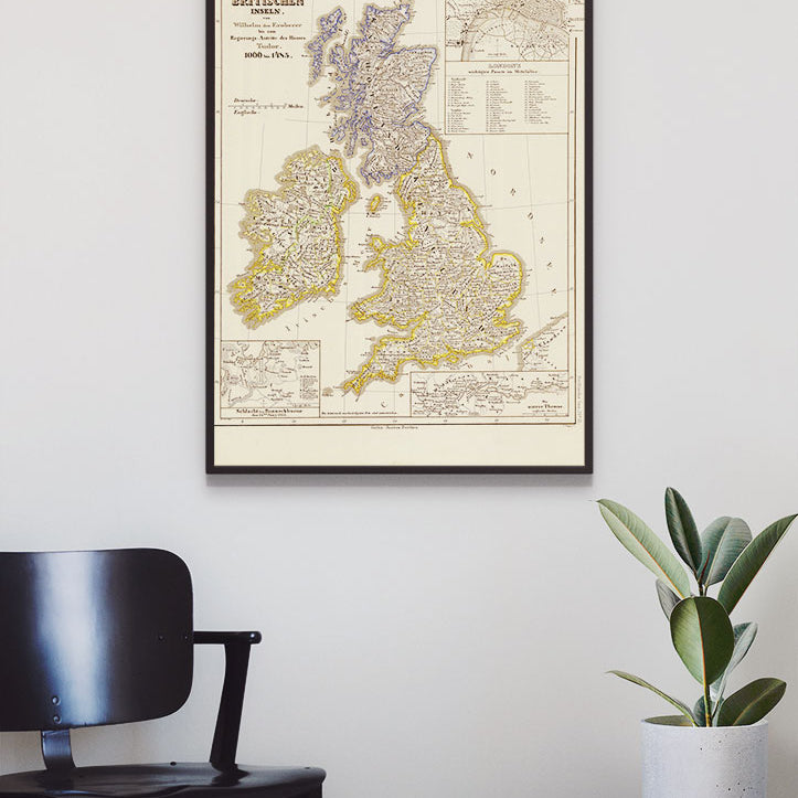 Vintage Map of the British Isles