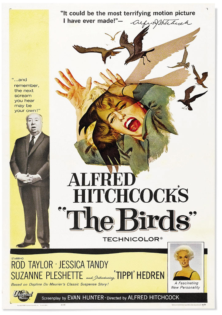 The Birds by Alfred Hitchcock Movie Poster
