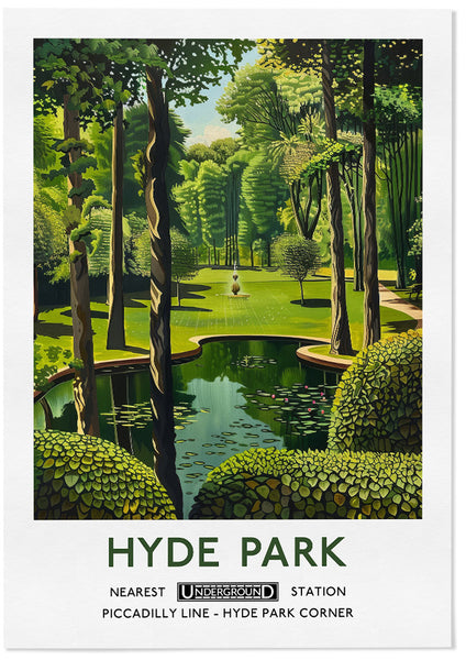 Hyde Park London Poster | Vintage Travel Posters England