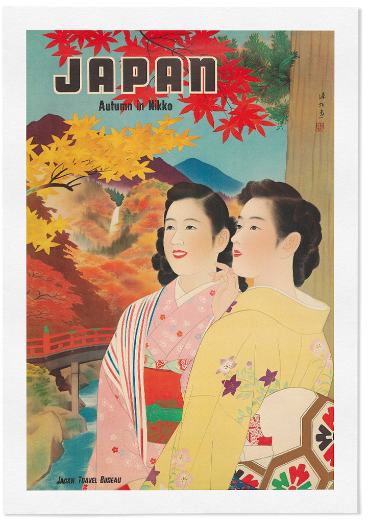 Autumn in Nikko Japan Travel Poster