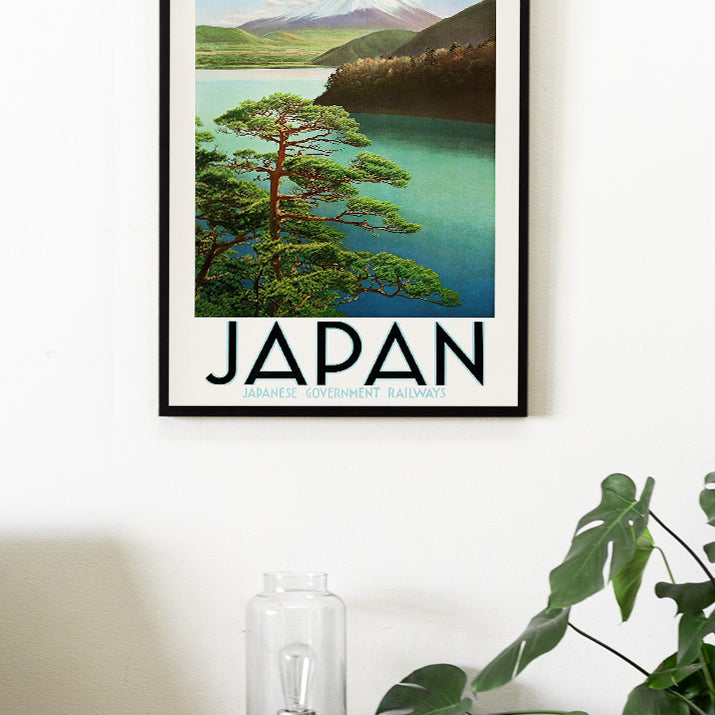 Fuji Mountain Japanese Travel Poster