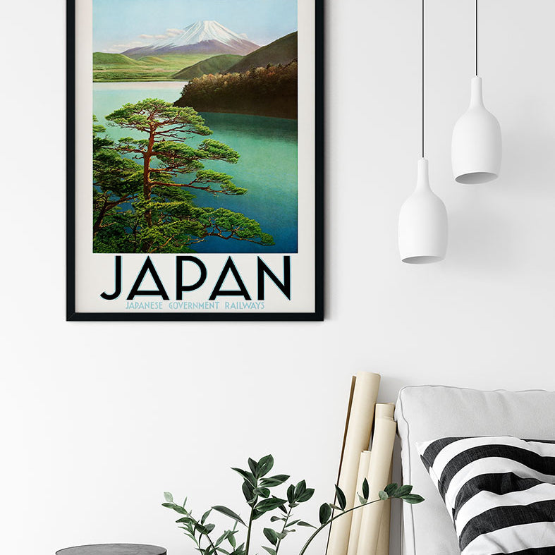 Fuji Mountain Japanese Travel Poster