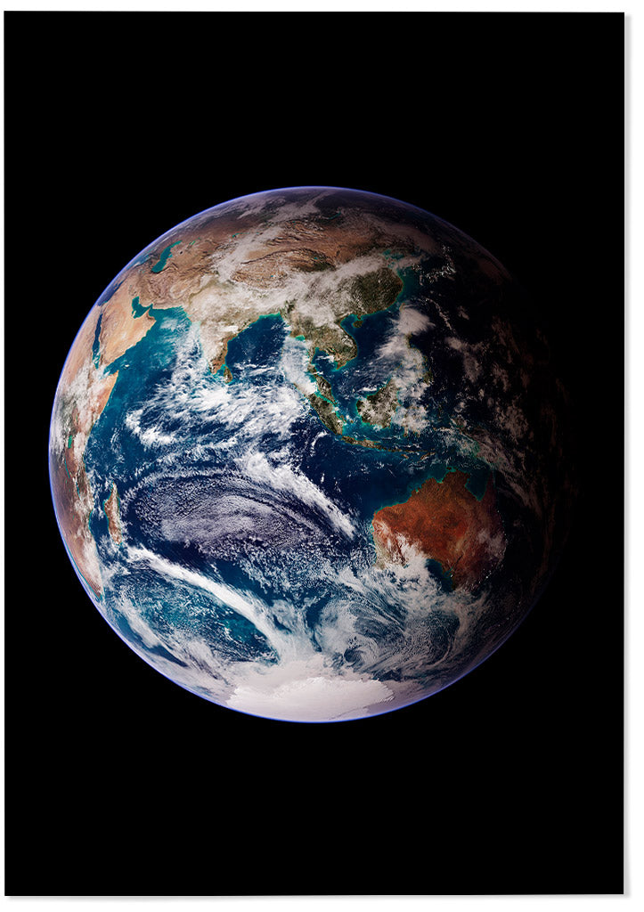 Earth from space by NASA Poster