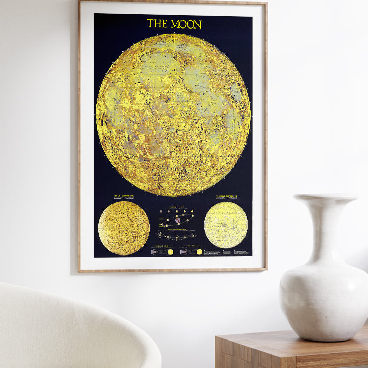 Moon Map Poster