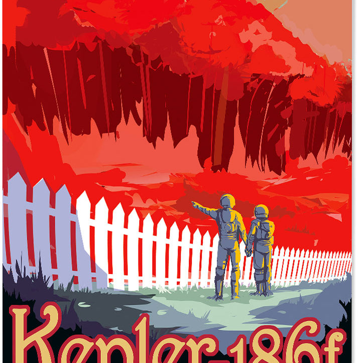 NASA Visions of the Future Poster - Kepler 186F