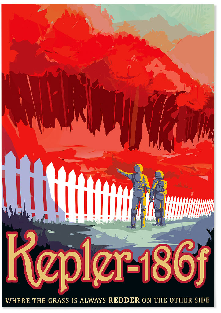 NASA Visions of the Future Poster - Kepler 186F