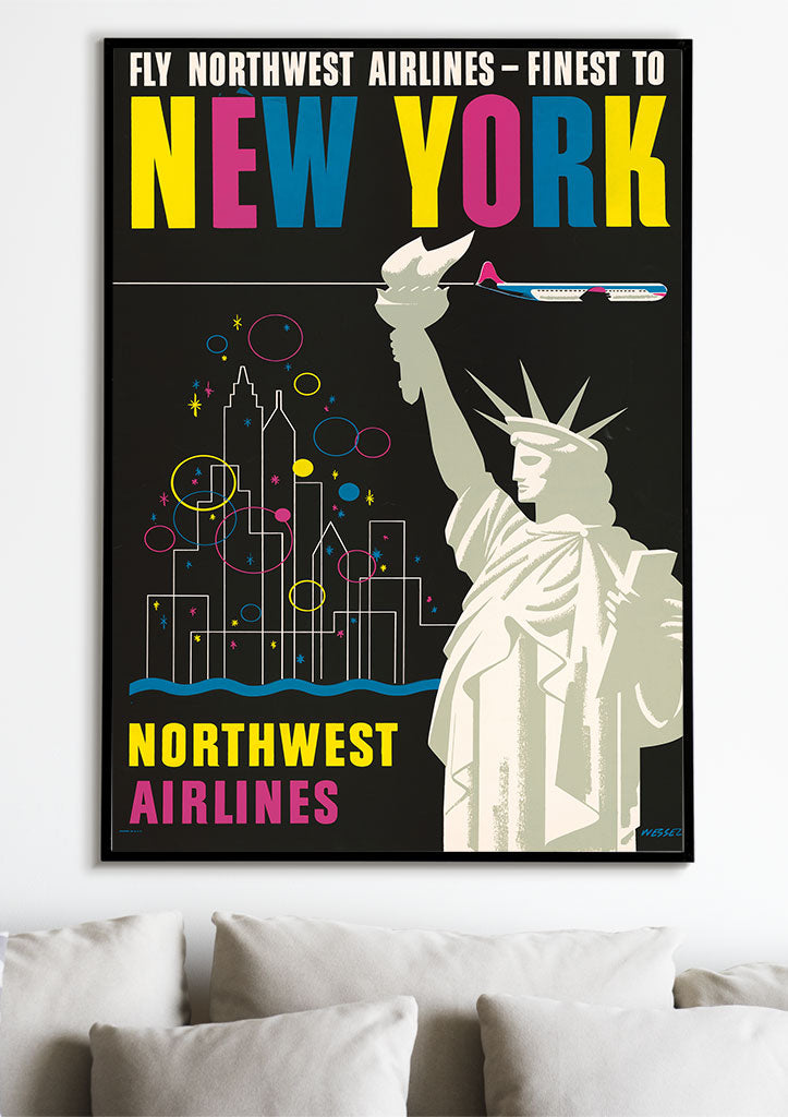 New York Travel Poster Statue of Liberty