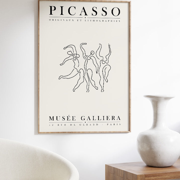 Picasso Line Art Poster - The Dance