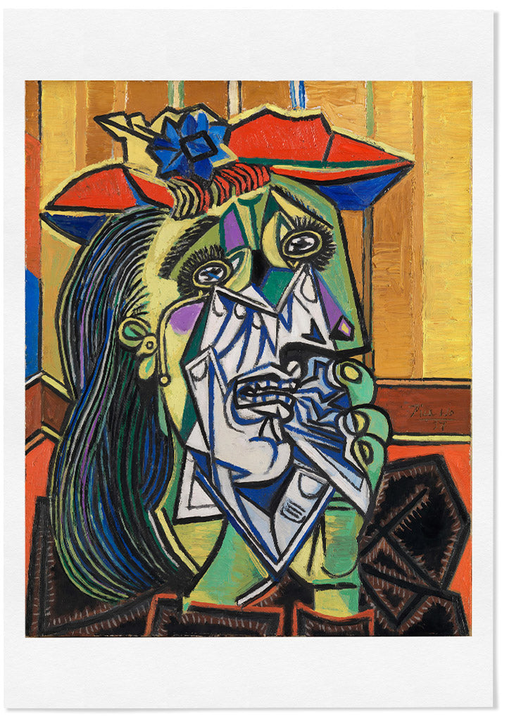 Art print features Picasso's iconic Weeping Woman painting from 1937