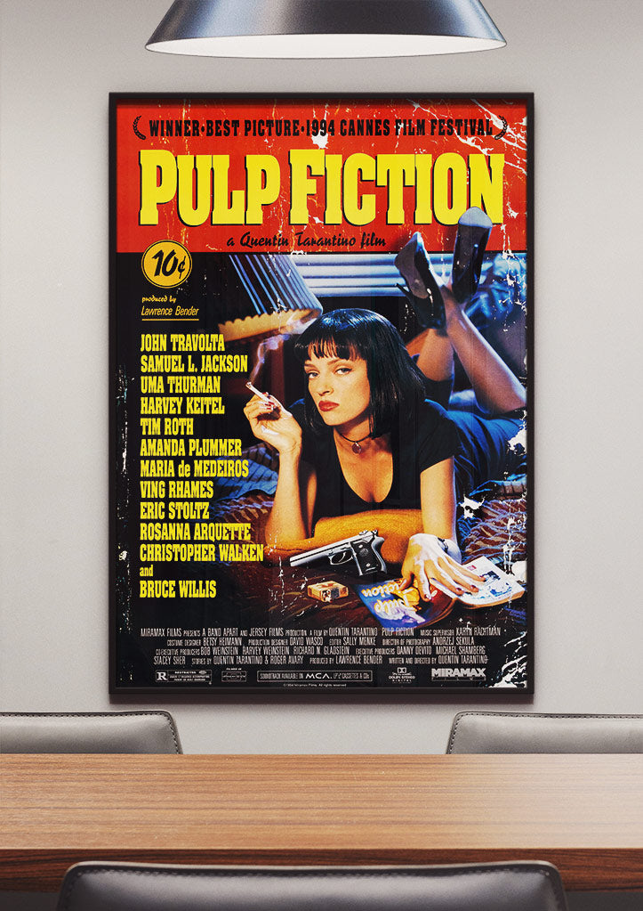 Pulp Fiction Movie Poster Classic Modern Cinema Posters Posterist Pulp Fiction Movie Poster Classic Modern Cinema Posters Posterist