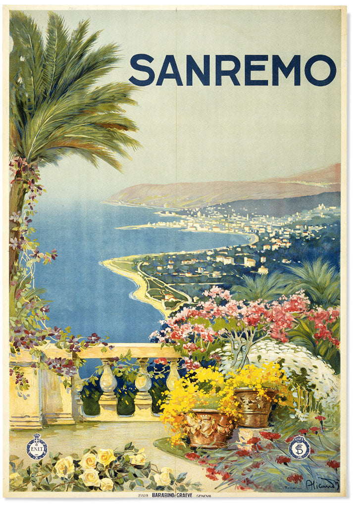 Sanremo Travel Poster