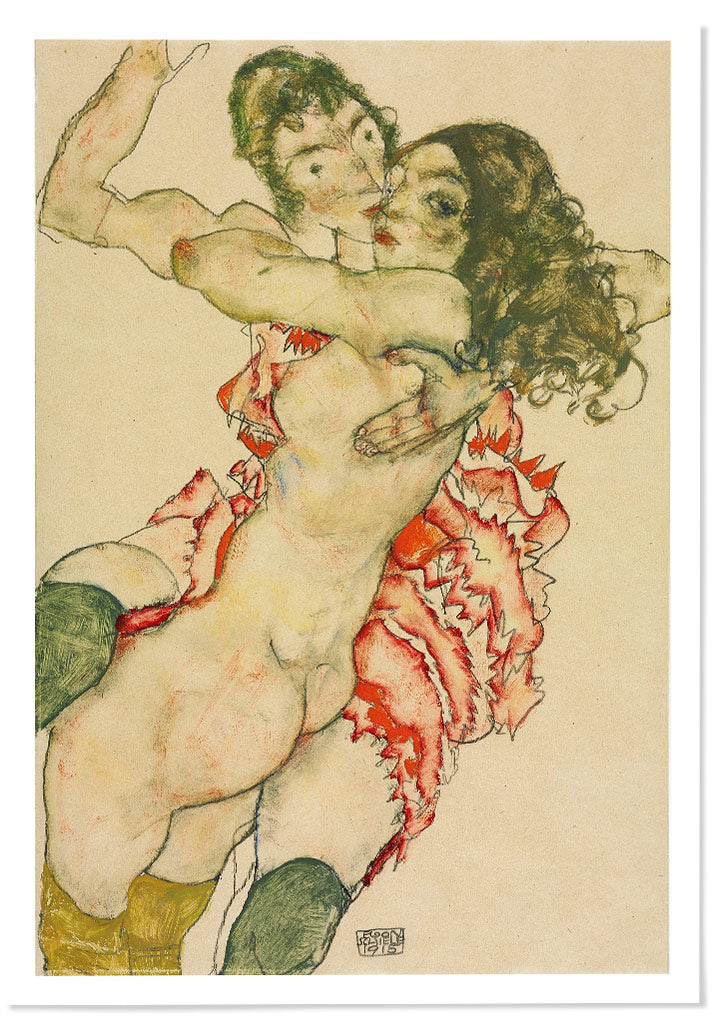 Egon Schiele - Two Women Embracing