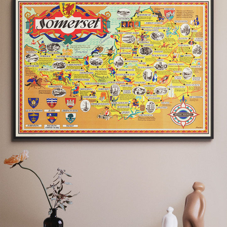Somerset Pictorial Map