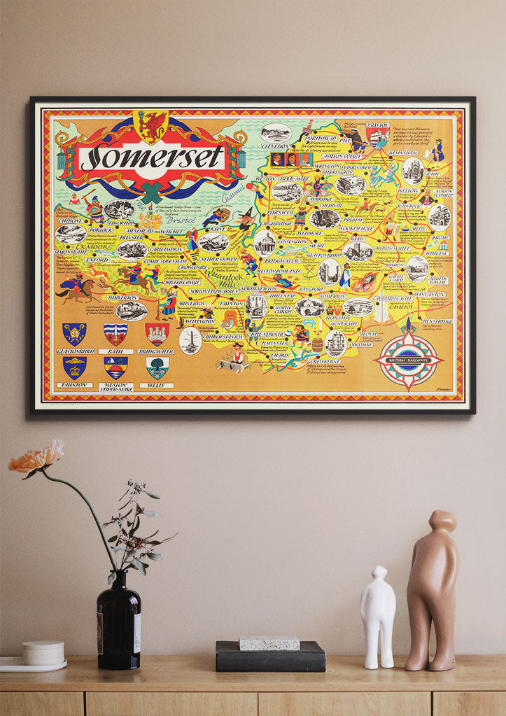 Somerset Pictorial Map