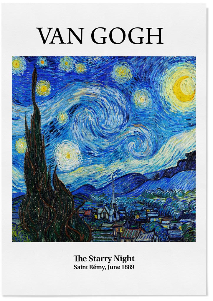 Vincent van Gogh Art Poster - The Starry Night
