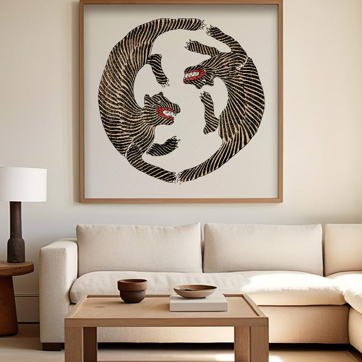 Japanese Tigers art print by Taguchi Tomoki