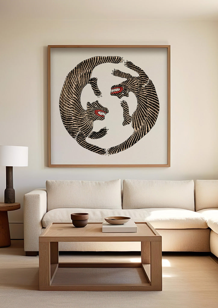 Japanese Tigers art print by Taguchi Tomoki