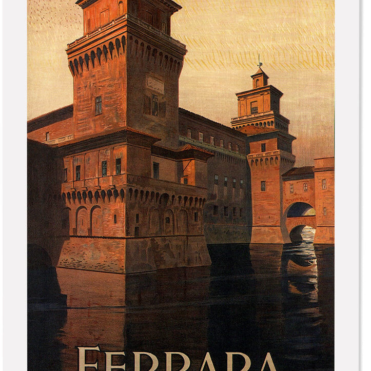 Ferrara, Italy Vintage Travel Poster